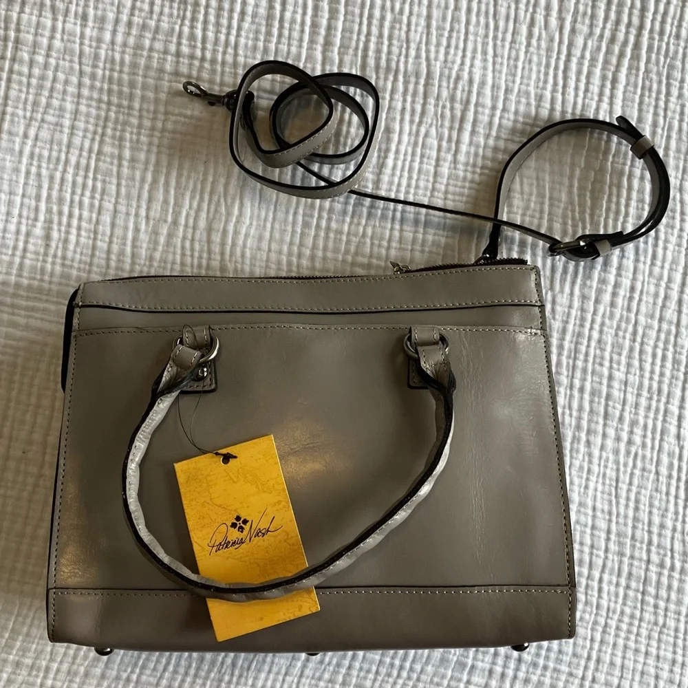 New Patricia Nash Josselin Leather Satchel - Picture 9 of 9